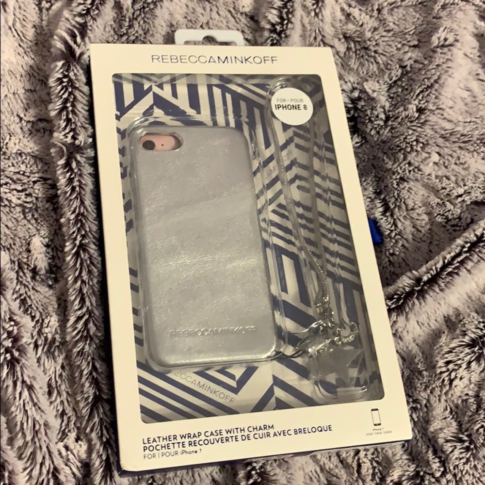 Rebecca Minkoff Leather wrap case with charm